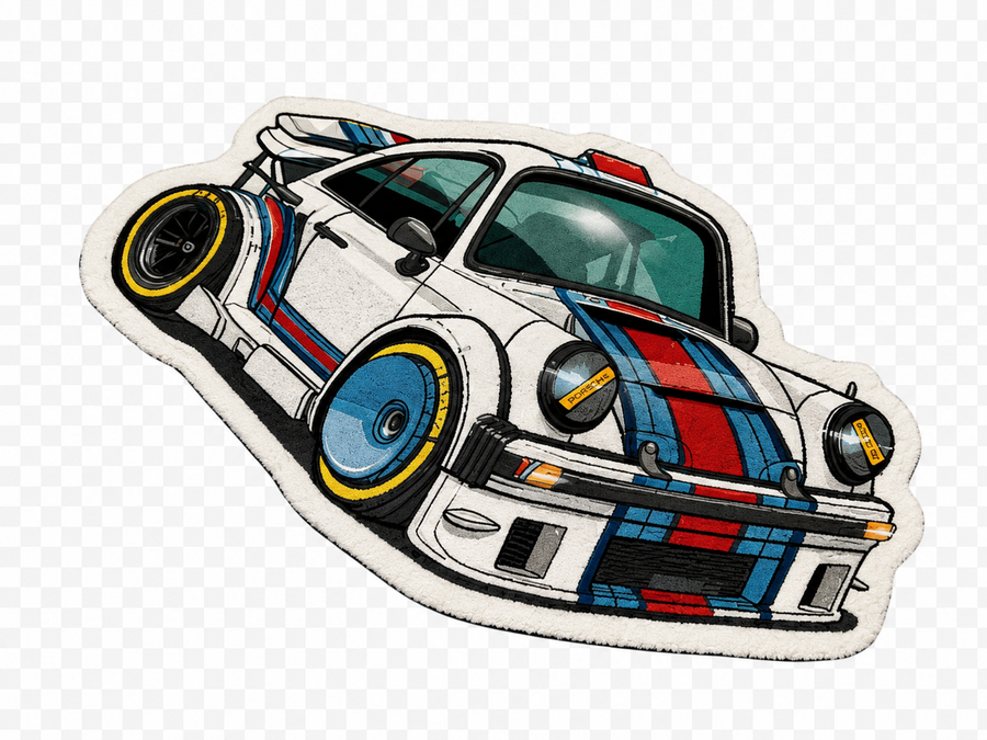 Porsche 911 Retro Racer Rug