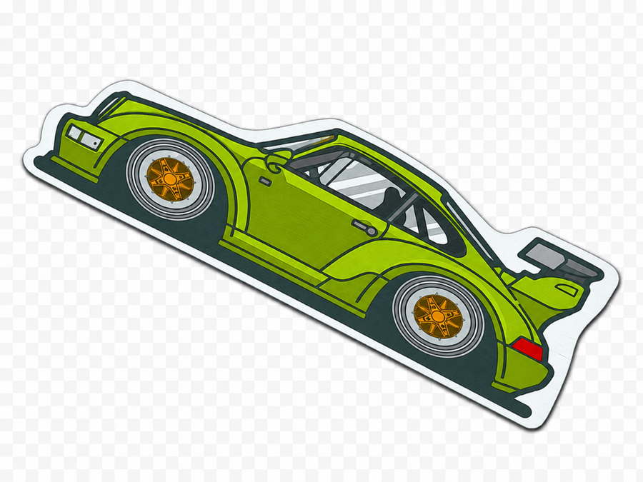 Porsche 911 Lime Lowline Rug