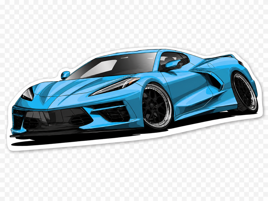 Corvette C8 Blue Rush Rug