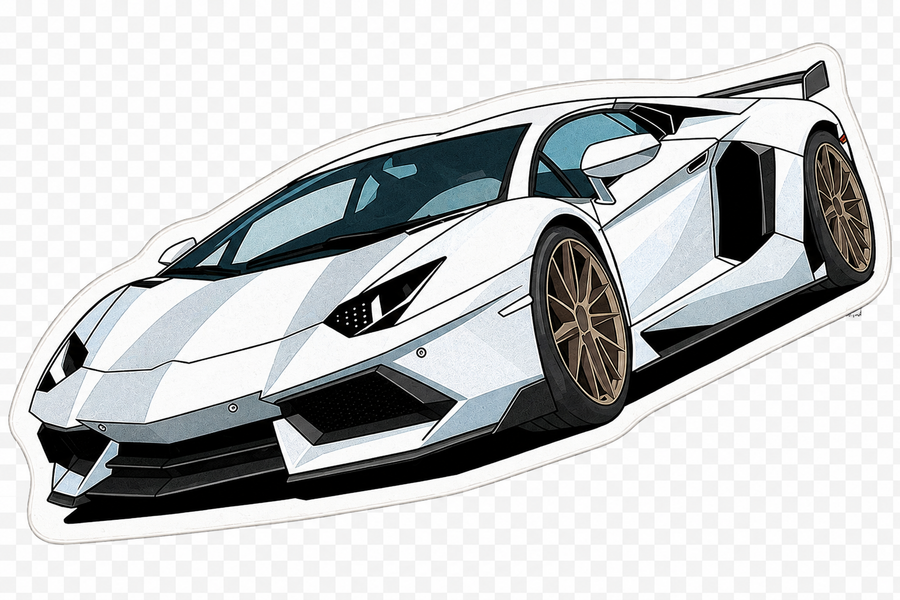 Lamborghini Aventador White Ice Rug
